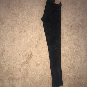 Black and white h&m jeans marble printed